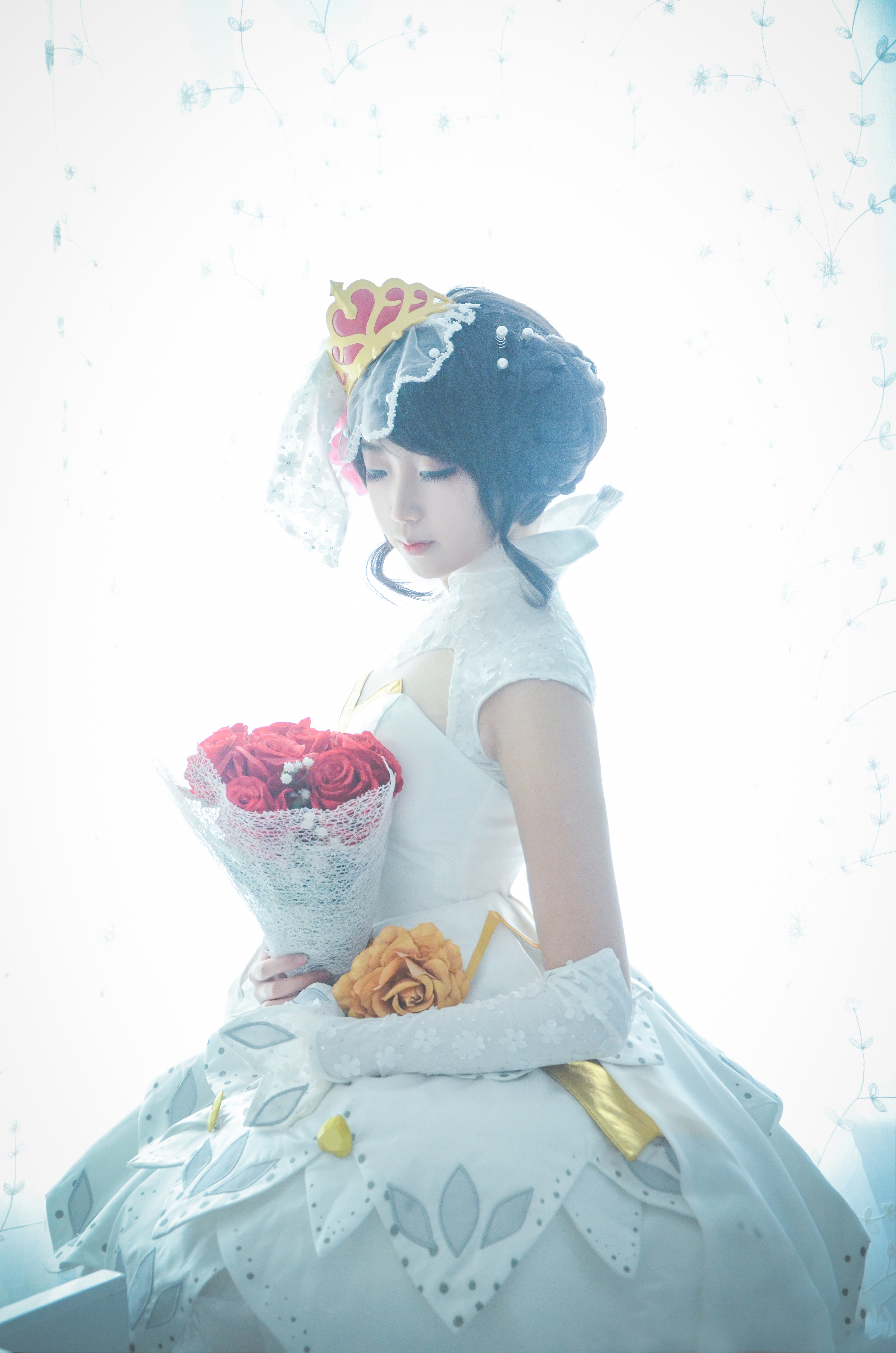 王者荣耀 小乔纯白花嫁cosplay-二次元