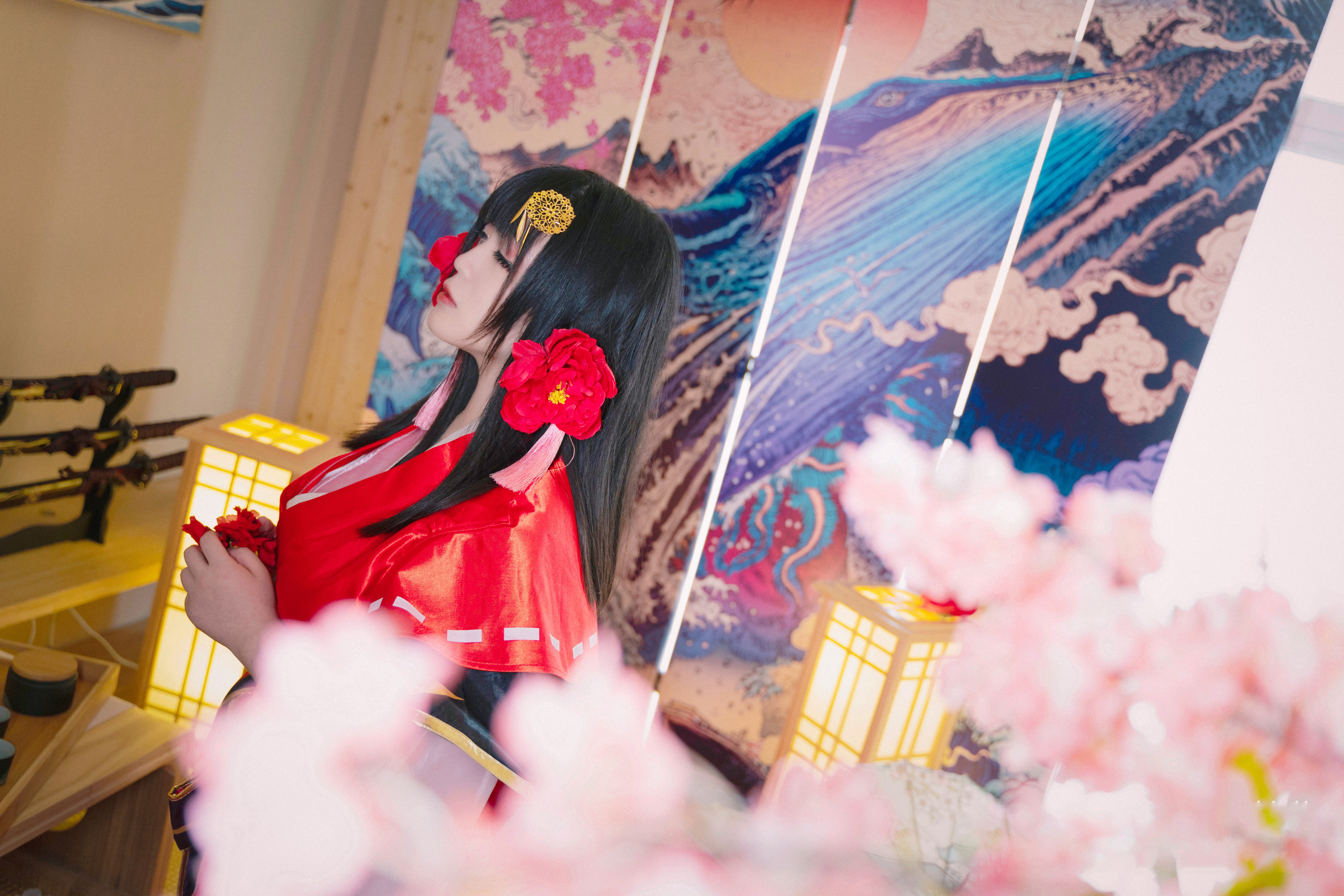 阴阳师 樱花妖桃花妖cosplay-二次元