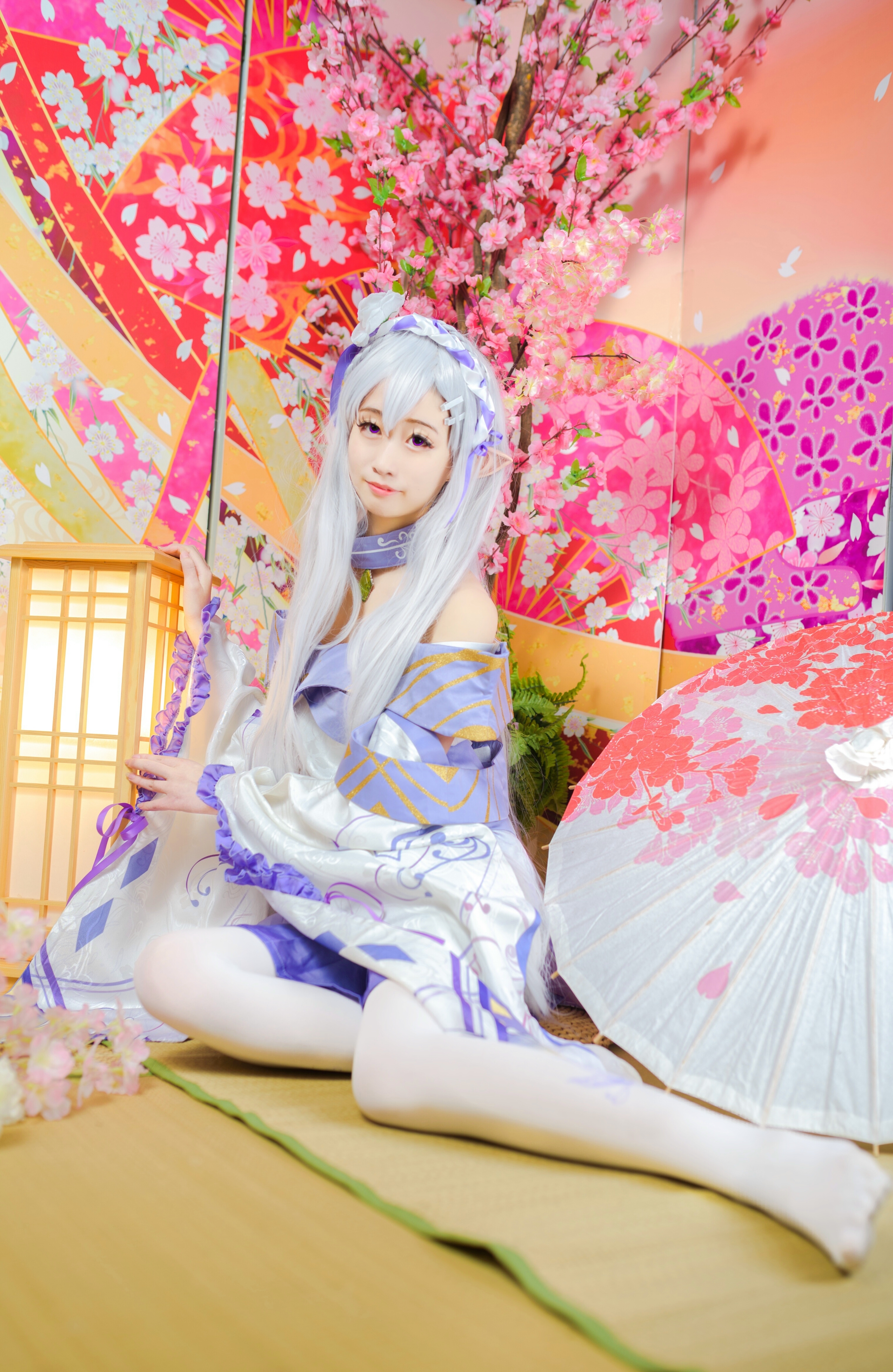 艾米莉亚妖精祭奠和服cosplay-二次元