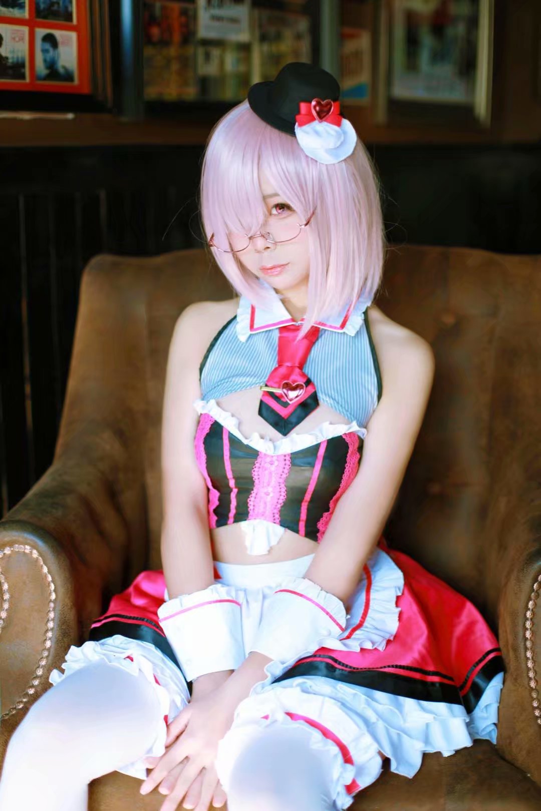 Fate/GrandOrder 玛修 情人节女仆cosplay-二次元