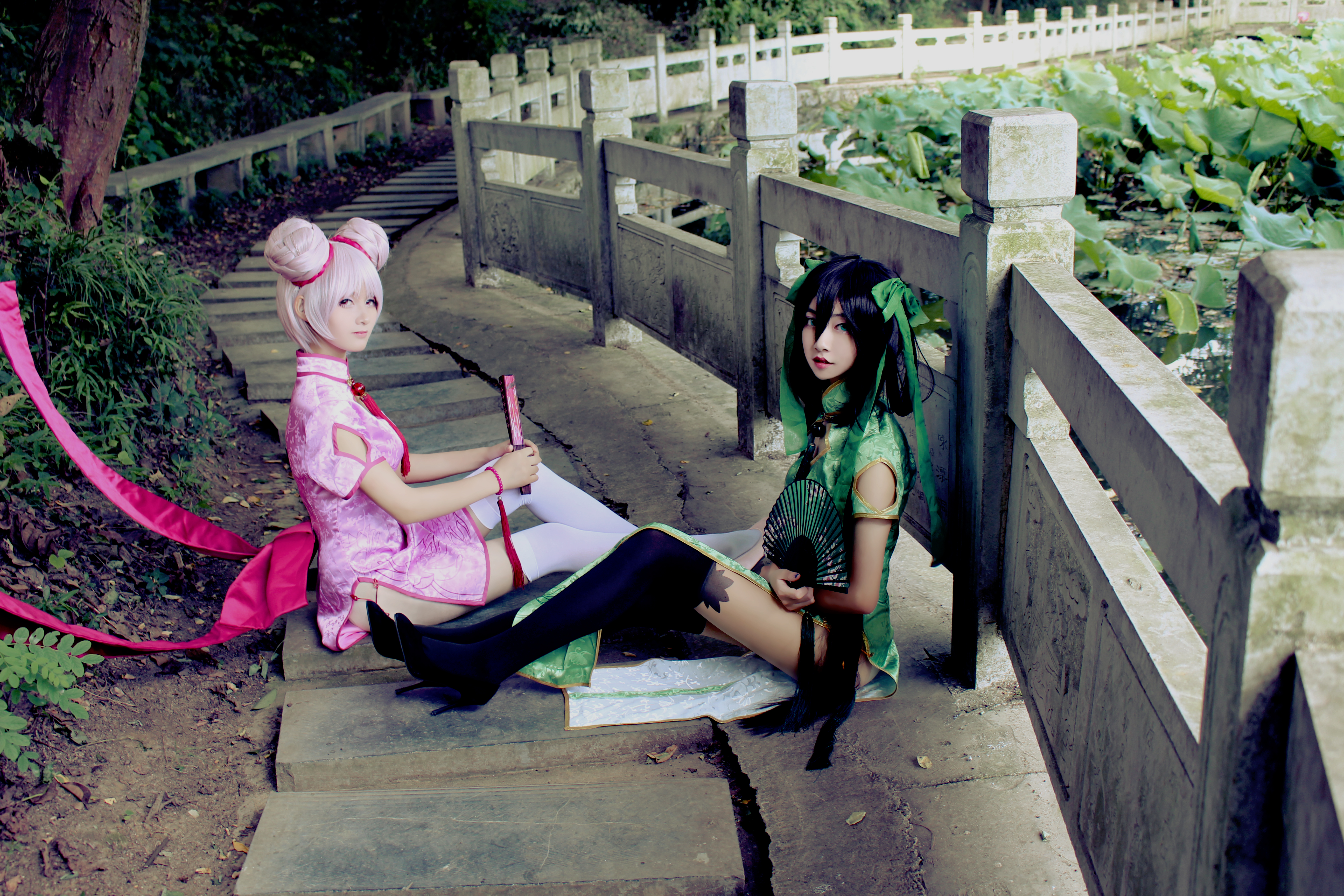 王者荣耀 小乔孙尚香同人旗袍cosplay妖言