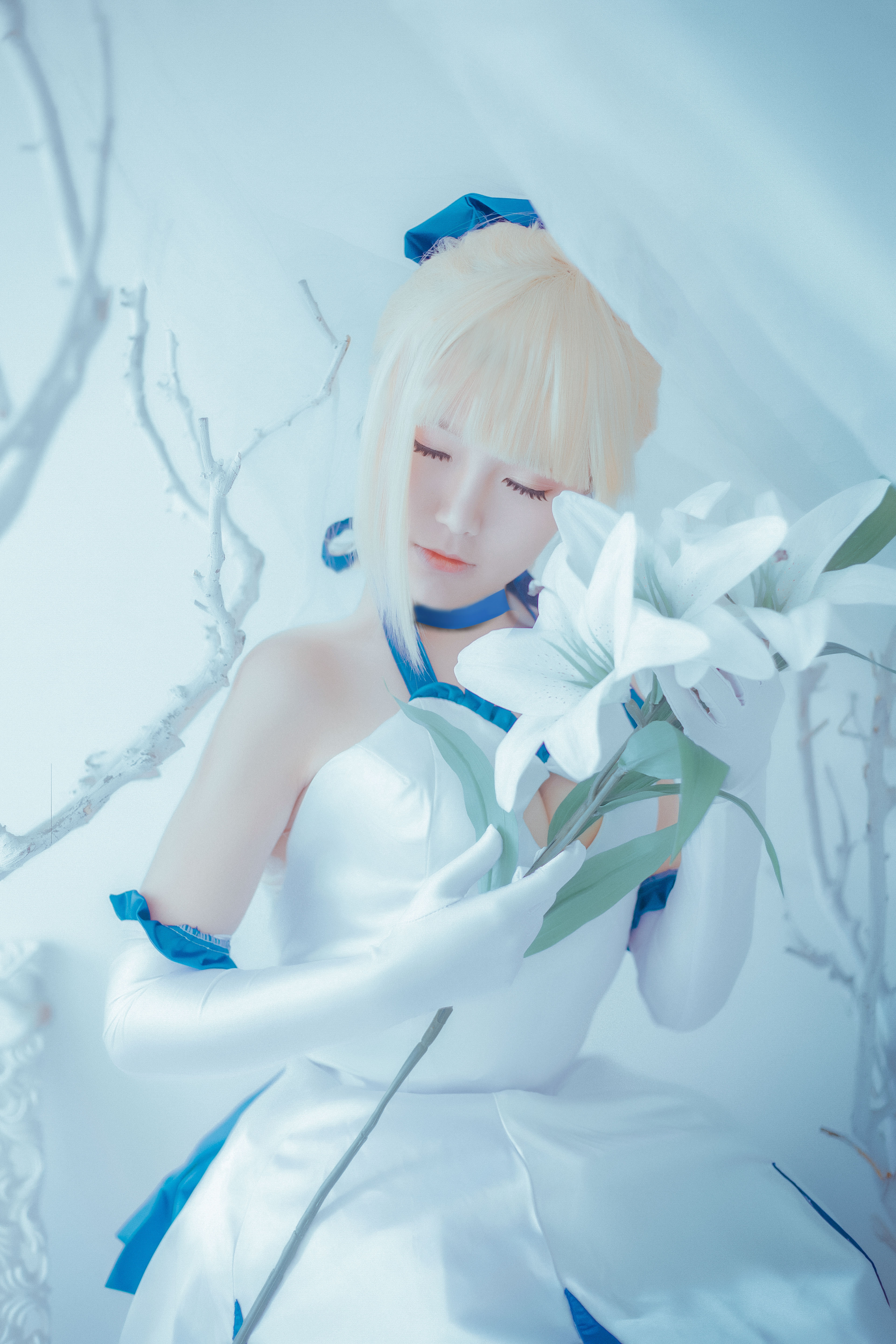 saber lily蓝百合cosplay-二次元