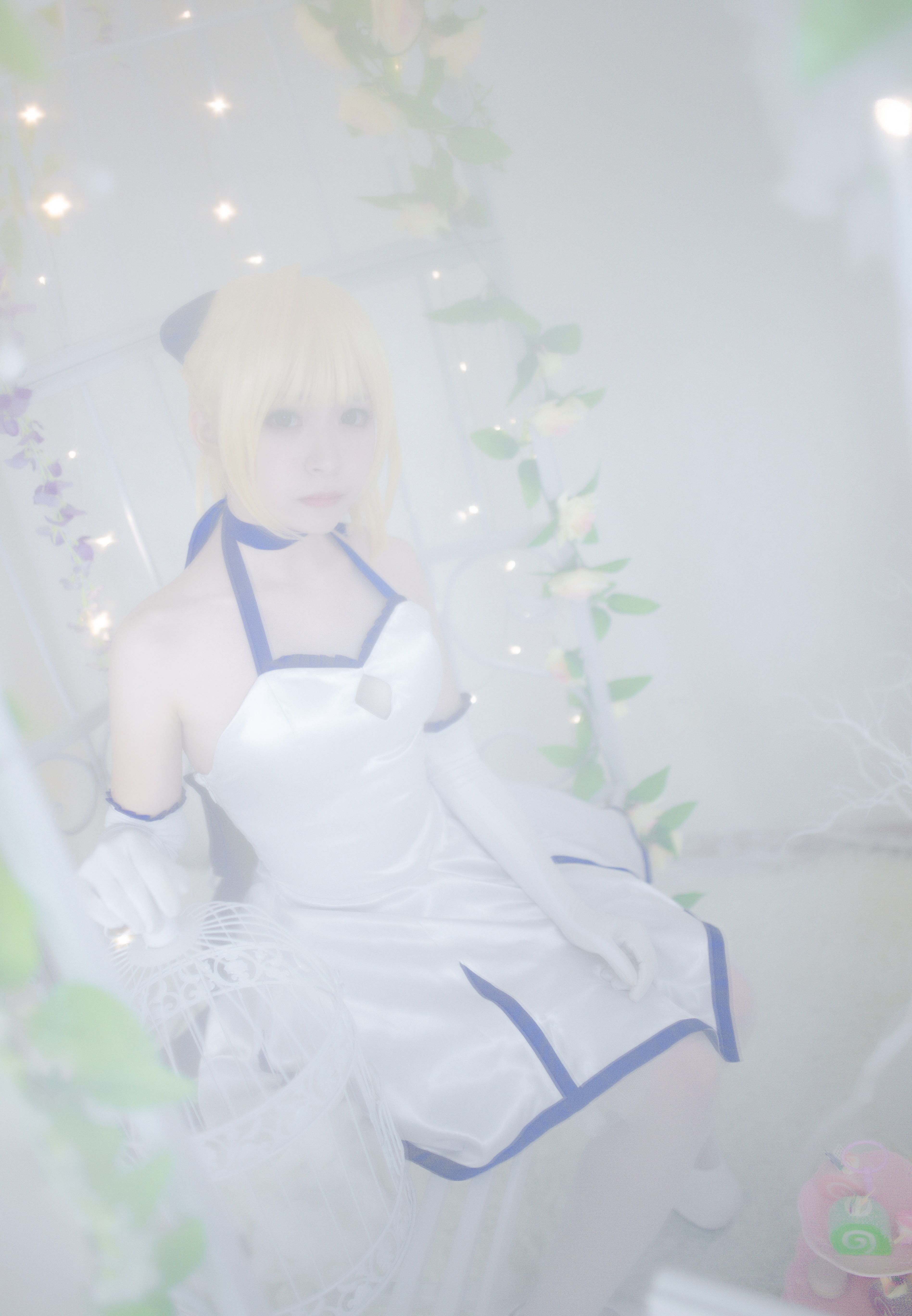 型月十年之Saber lily蓝百合礼服Cosplay-二次元