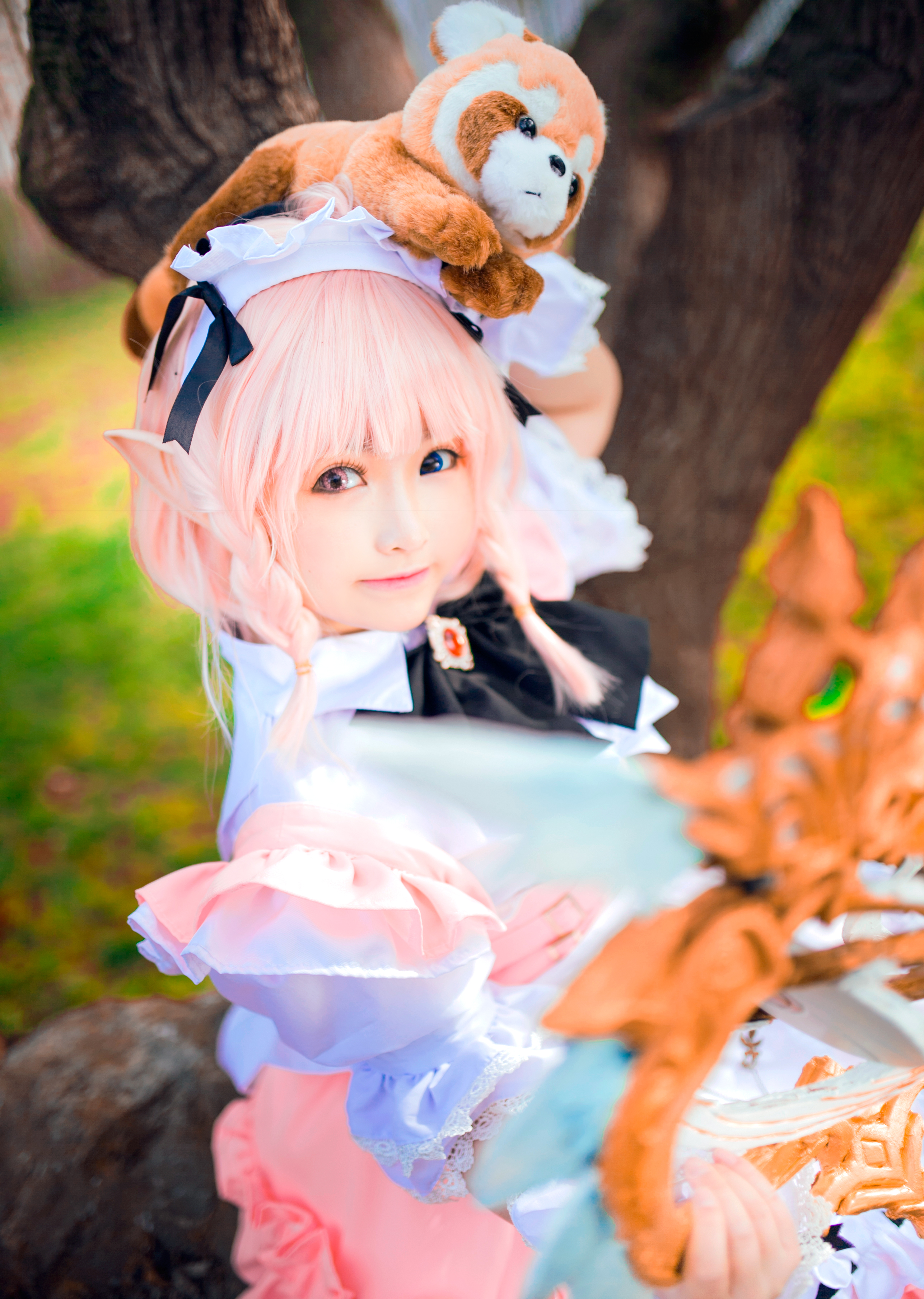 FF14拉拉菲尔女仆装Cosplay-二次元