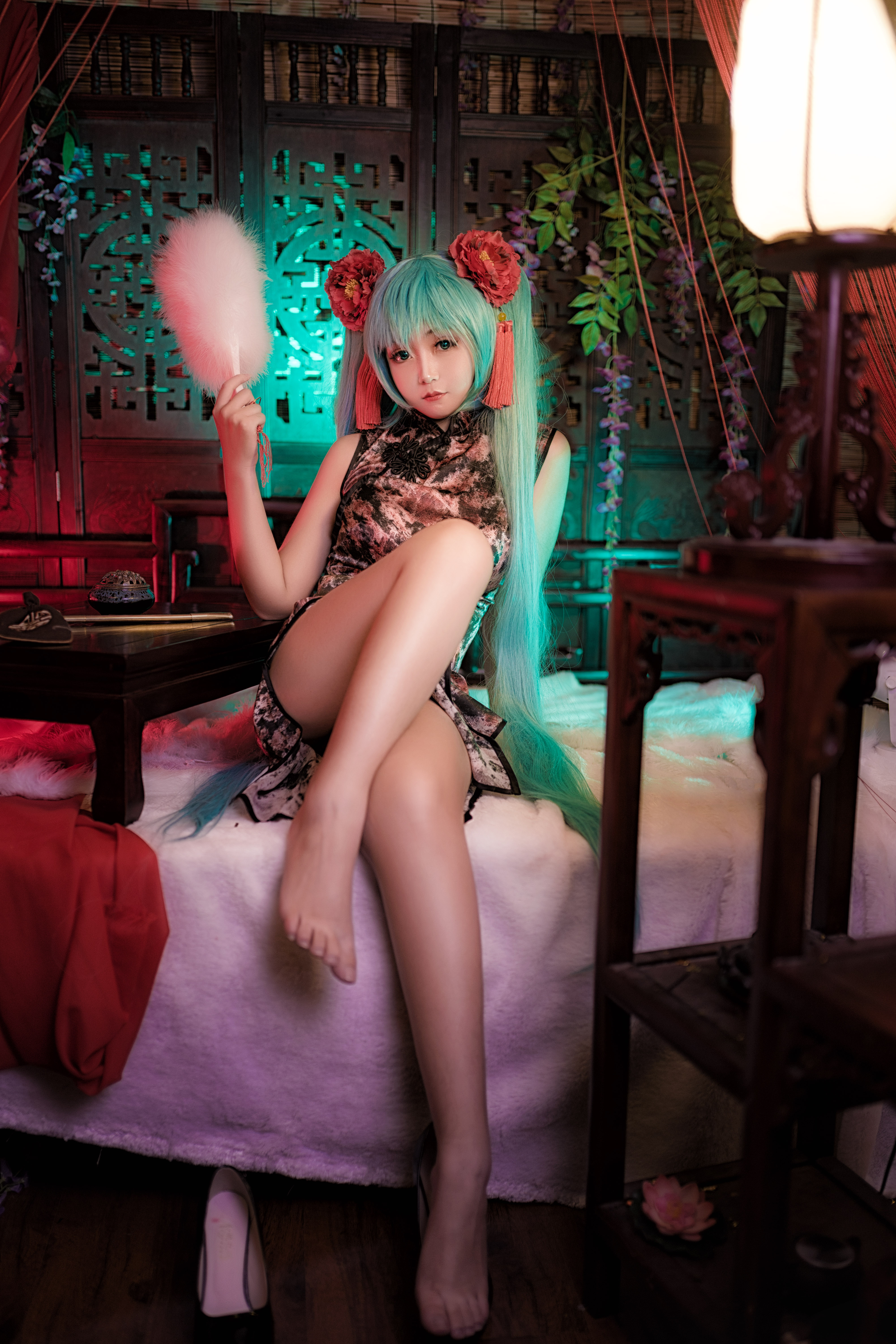 miku插画初音旗袍cosplay-二次元