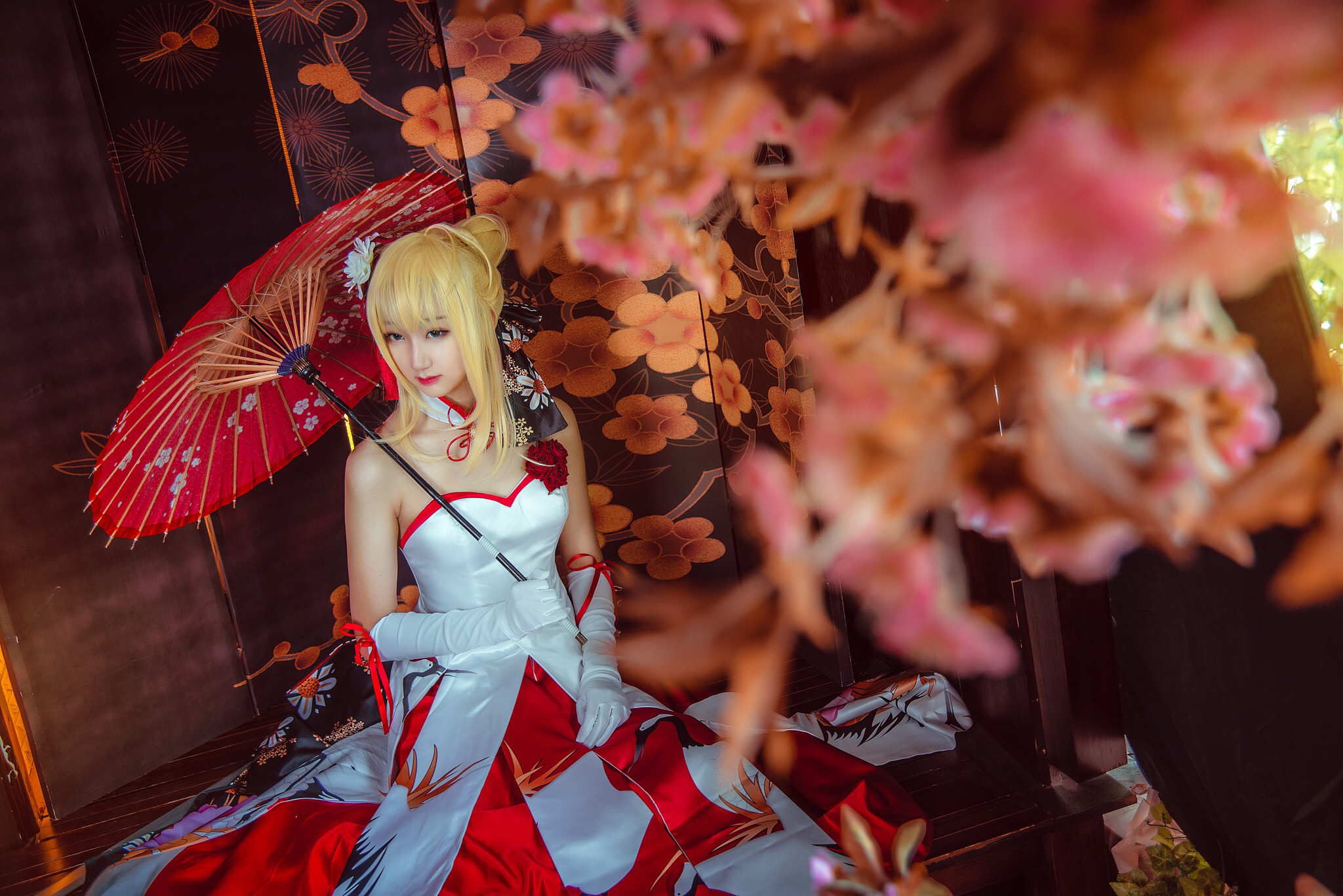 saber 仙鹤礼服cosplay-二次元