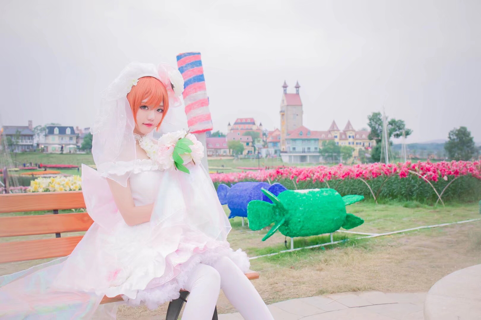 love live！星空凛lwb婚纱cosplay-二次元