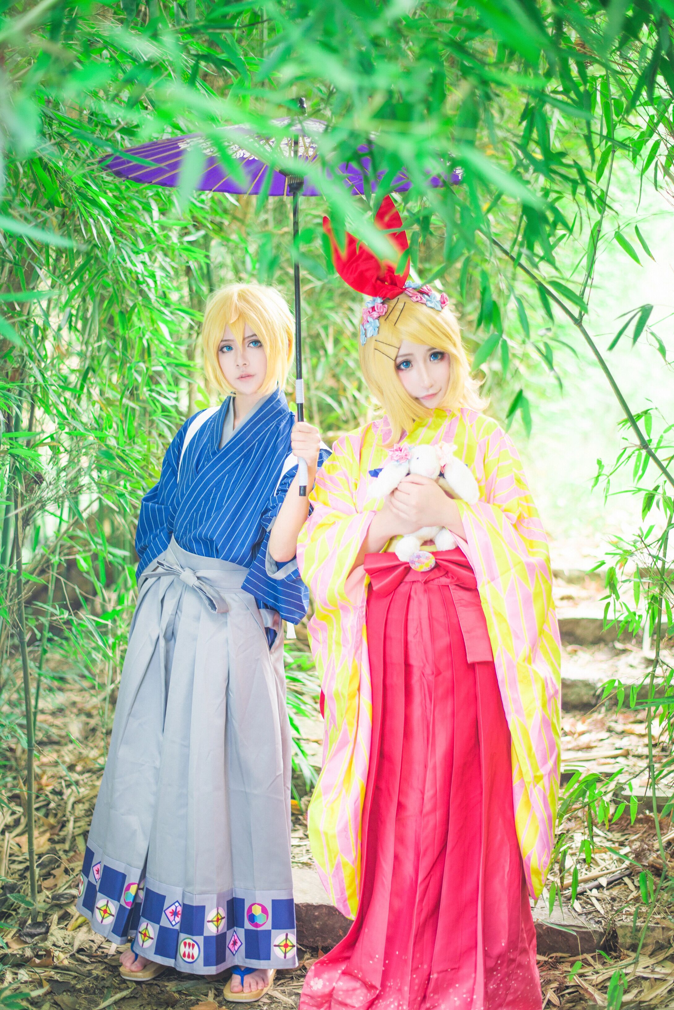 VOCALOID镜音连花色衣手办cosplay-二次元