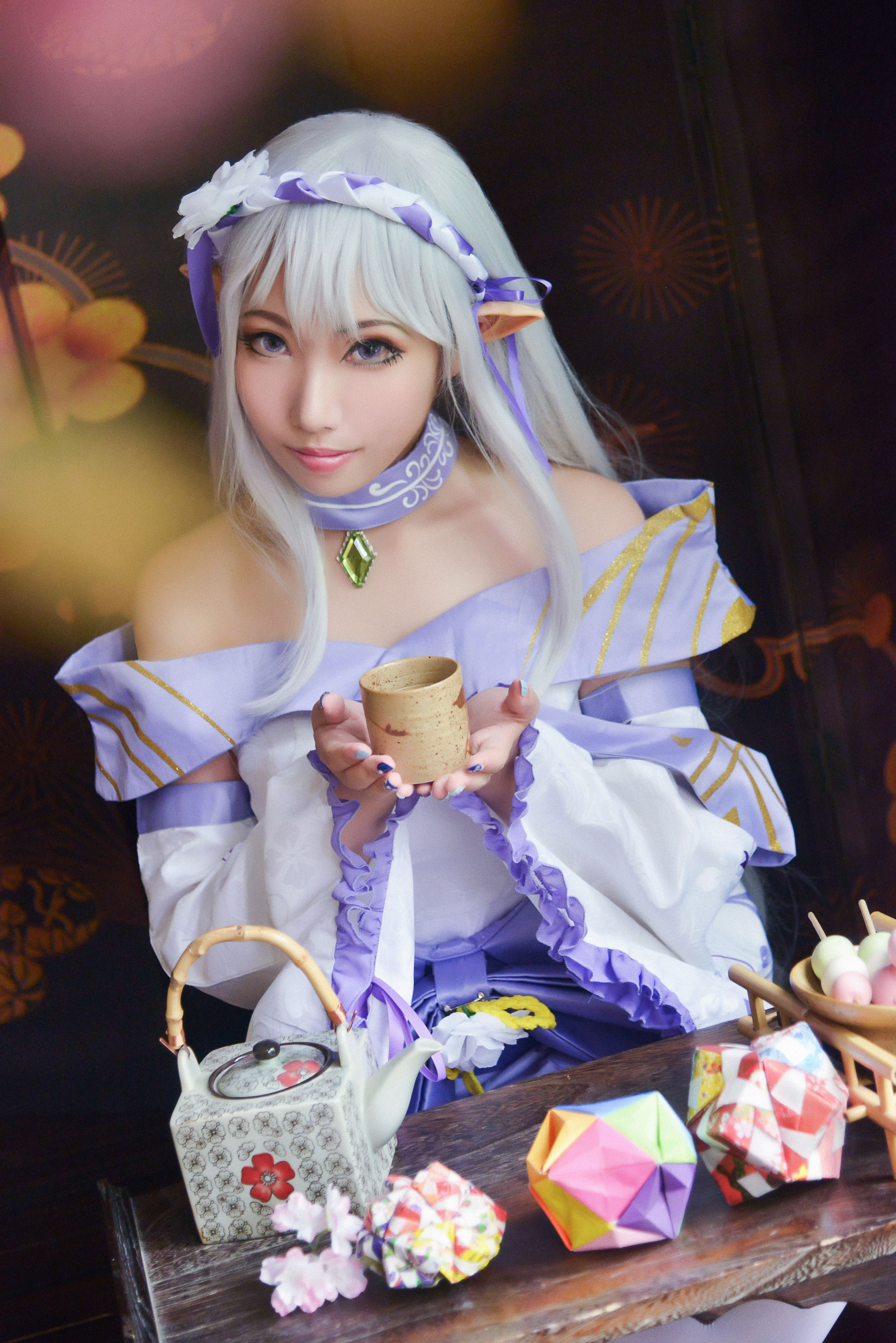 re：从零开始的异世界生活艾米莉亚和服cosplay-二次元