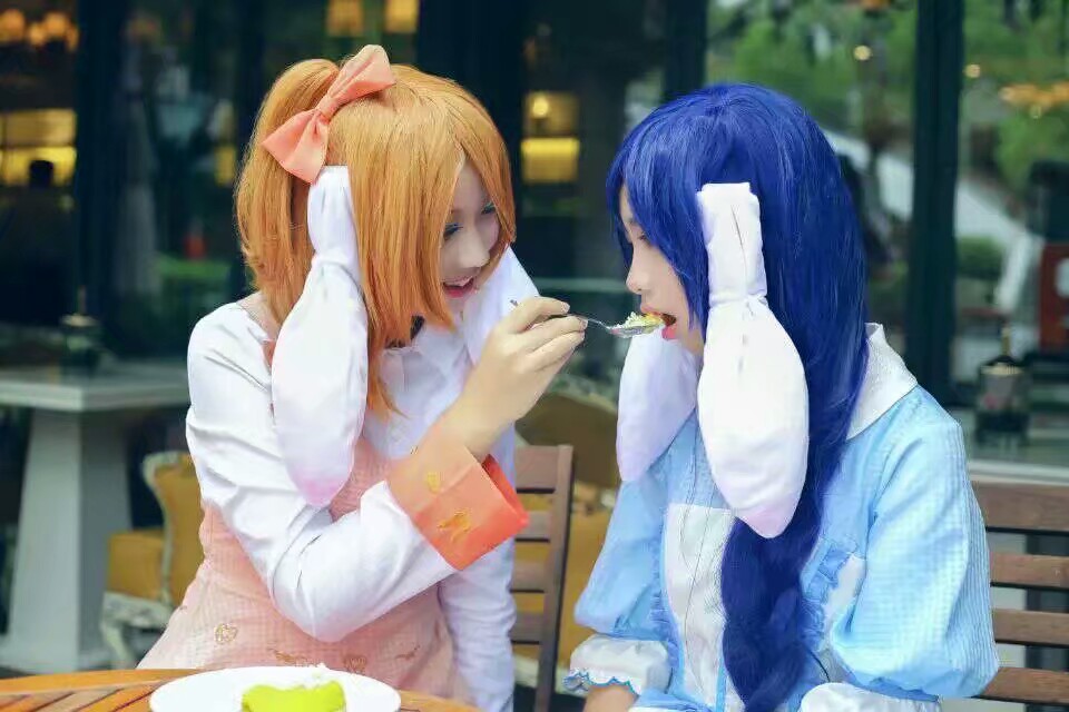 三月兔与下午茶海未cosplay-二次元