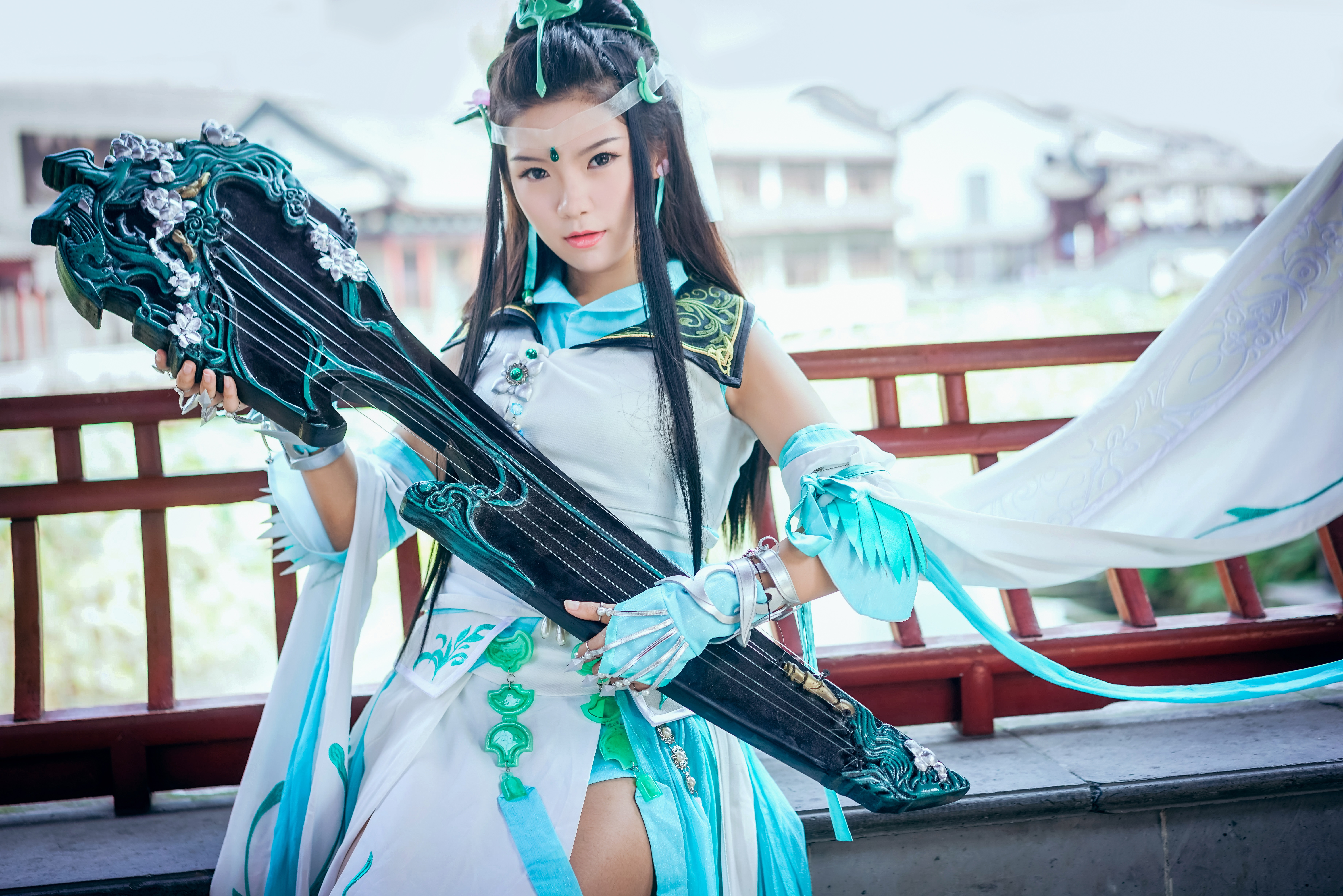 剑网三  长歌门琴娘cosplay-二次元