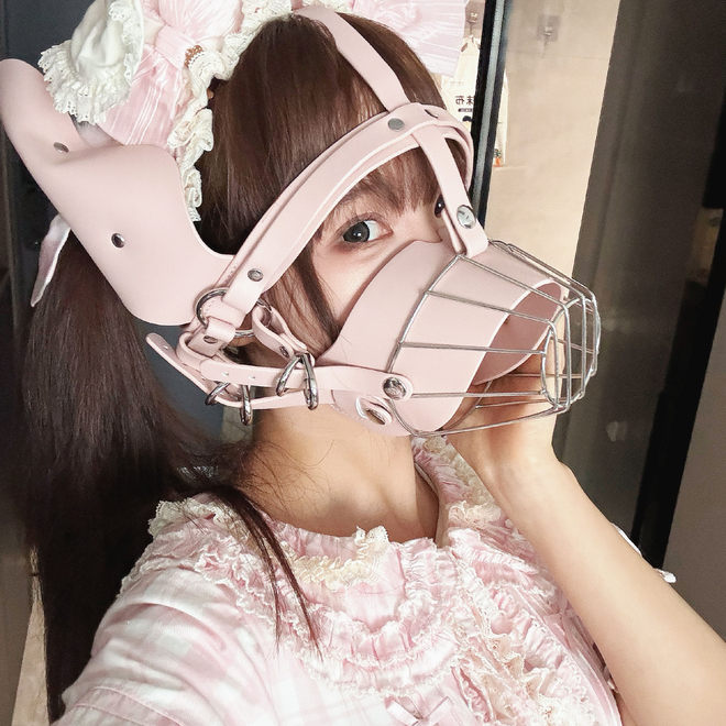 小狗头套 少女写真