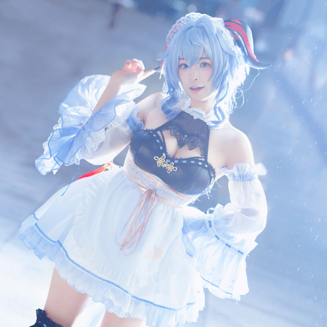 《原神》甘雨椰羊女仆cosplay