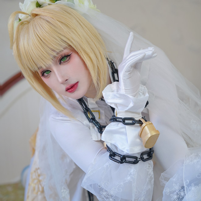 fate/grandorder 尼禄花嫁cosplay