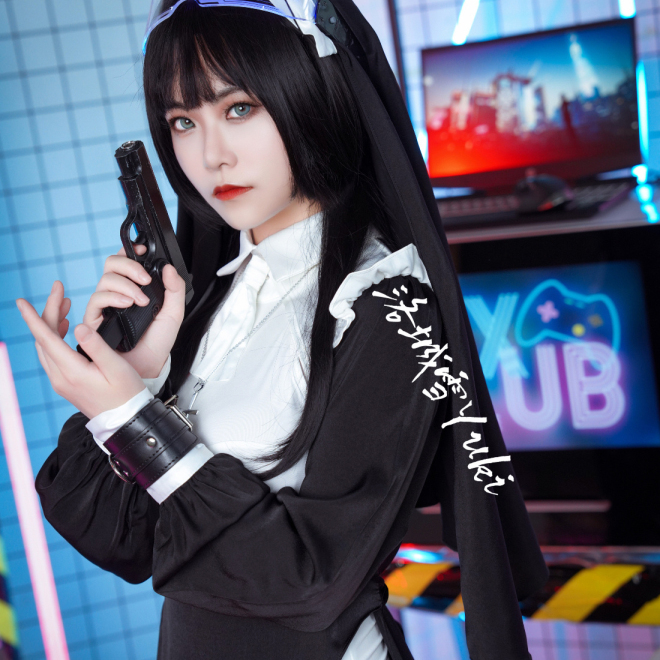 《赛博朋克2077》修女x女仆cosplay