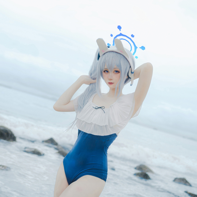《蔚蓝档案》月雪宫子 泳装cosplay
