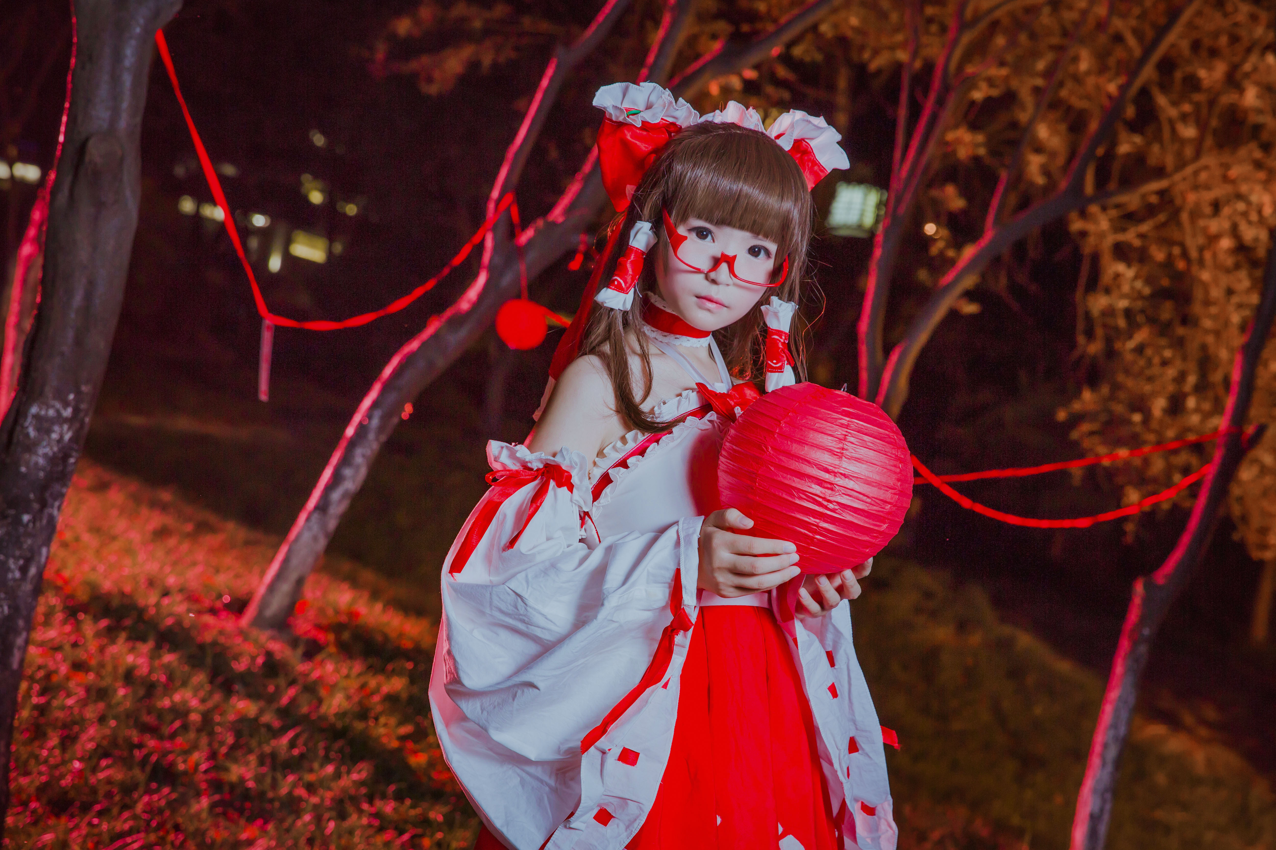 东方project博丽灵梦cosplay眼镜娘